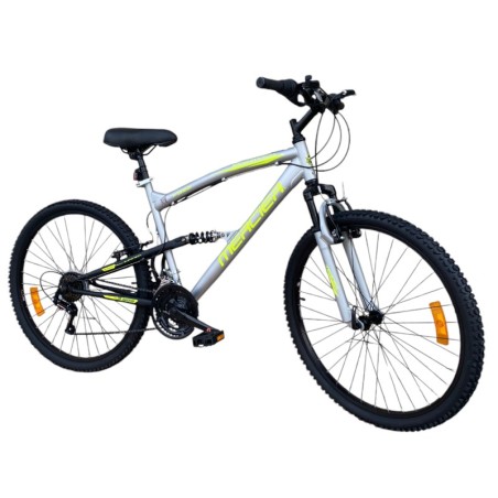 Bicicleta Mountain Bike 26 inch, dubla suspensie, 18 viteze, cadru otel, V-brake, RESIGILAT