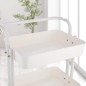 Raft universal de depozitare, 3 cosuri perforate, roti transport, ABS si metal, 45x35x84 cm, alb, RESIGILAT