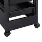 Asistent de coafor cu roti, 5 rafturi, inaltime 81 cm, negru, RESIGILAT Asistent de coafor cu roti, 5 rafturi, inaltime 81 cm, negru, RESIGILAT