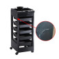 Asistent de coafor cu roti, 5 rafturi, inaltime 81 cm, negru, RESIGILAT Asistent de coafor cu roti, 5 rafturi, inaltime 81 cm, negru, RESIGILAT