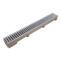 Canal de drenaj din beton polimeric cu grilaj galvanizat A15, 100x120x1000 mm