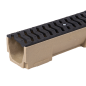 Canal drenaj, gratar din fonta slot S, beton polimeric, B125, 100x120x1000 mm