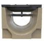 Canal drenaj, gratar din fonta slot S, beton polimeric, B125, 100x120x1000 mm