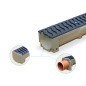 Canal drenaj, gratar din fonta slot S, beton polimeric, B125, 100x120x1000 mm