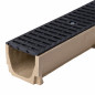 Canal de drenaj din beton polimeric, gratar din fonta in carouri, B125, 100x120x1000 mm