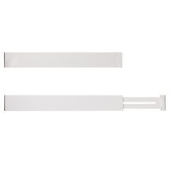 Organizator sertar, separator reglabil telescopic, set 4 bucati, alb