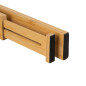 Organizator reglabil sertar, set 4 separatoare, telescopic 42-56 cm, bambus