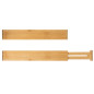 Organizator reglabil sertar, set 4 separatoare, telescopic 42-56 cm, bambus