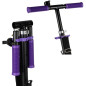 Trotineta pliabila pentru copii, ghidon reglabil, roti 20 cm, cadru aluminiu, punte 33 x 11 cm, negru/violet