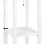 Lampa de podea, 3 rafturi lemn, 1xLED E27 60W, abajur stofa, 1580x260x260 mm Lampa de podea, 3 rafturi lemn, 1xLED E27 60W, abajur stofa, 1580x260x260 mm