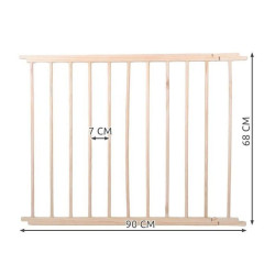 Tarc de joaca pliabil, 6 segmente, lemn pin, 172x90x69,5 cm, suprafata 5.4 mp