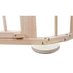 Tarc de joaca pliabil, 6 segmente, lemn pin, 172x90x69,5 cm, suprafata 5.4 mp