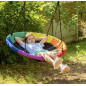 Leagan cuib pentru gradina, diametru 110 cm, maxim 150 kg, franghie reglabila, multicolor