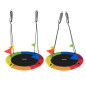 Leagan cuib pentru gradina, diametru 110 cm, maxim 150 kg, franghie reglabila, multicolor
