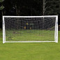 Plasa pentru poarta fotbal, universala, 213x150x90 cm, HDPE, alba