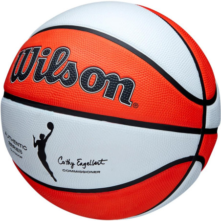 Minge baschet Wilson WNBA Auth Series Outdoor BSKT R.6, diametru 23 cm, portocaliu/alb