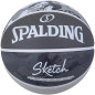 Minge de baschet Spalding Sketch, marime 7, diametru 24 cm, gri Minge de baschet Spalding Sketch, marime 7, diametru 24 cm, gri