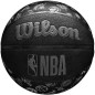 Minge de baschet pentru antrenament, nr. 7, logo Wilson NBA, piele, negru cu imprimeu gri