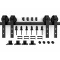 Sistem glisant pentru usi duble, clasic, grosime usa 25-45 mm, maxim 150 kg, otel, negru