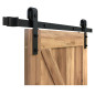 Sistem glisant pentru usa, ghidaj 200 cm, suporta 150 kg, stil industrial, otel