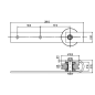 Sistem glisant pentru usa, ghidaj 200 cm, suporta 150 kg, stil industrial, otel
