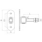 Balama pentru poarta, otel galvanizat, filet M12, reglabila, lungime 115 mm