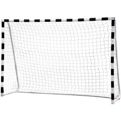 Plasa poarta fotbal, 300x200x110 cm, oxford 420D, alb/negru