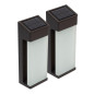 Set 2 lampi solare de perete, 2 LED-uri SMD, alb-calde, acumulator NiMH 1000 mAh, 8.2x5.2x20.6 cm