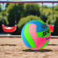 Minge de volei Enero Fancy, pentru plaja, numarul 5, diametru 21 cm, roz, albastru, verde