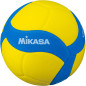 Minge de volei pentru copii, model MIKASA VS220W, conforma FIVB, circumferinta 65-67 cm, marime 5, spuma EVA, albastru/galben