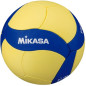 Minge de volei pentru antrenament, MIKASA VS123W, piele sintetica, dimensiunea 5, albastru/galben