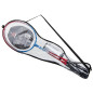 Set 2 rachete de badminton, 3 fluturasi inclusi, maner 3 x 2.5 x 16 cm, rosu/albastru Set 2 rachete de badminton, 3 fluturasi inclusi, maner 3 x 2.5 x 16 cm, rosu/albastru