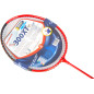 Racheta badminton 300XT, dimensiunea A, maner ergonomic, 18-22 LBS, banda prindere din PU, negru si rosu