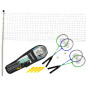 Set complet badminton, 4 rachete, 2 fluturasi, fileu cu plasa, multicolor