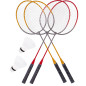 Set de badminton si volei, 10 in 1, rachete, plasa, stalpi, volante, geanta depozitare, cadru otel
