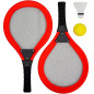 Set 2 rachete de badminton/tenis, minge si fluturas, multicolor Set 2 rachete de badminton/tenis, minge si fluturas, multicolor
