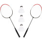 Set pentru badminton, 2 rachete de joc, 3 fluturasi, husa depozitare Set pentru badminton, 2 rachete de joc, 3 fluturasi, husa depozitare