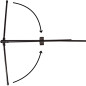 Plasa cu stalpi pentru tenis, 310 X 73 cm, metal si poliester, geanta depozitare