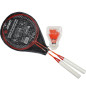 Set joc de badminton, 2 rachete, 2 fluturasi, husa transport, rosu portocaliu Set joc de badminton, 2 rachete, 2 fluturasi, husa transport, rosu portocaliu