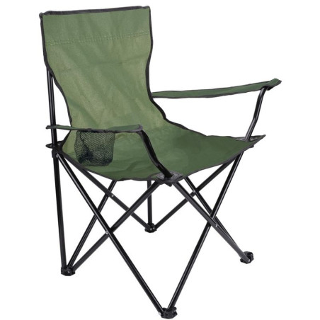 Scaun pentru camping, pliabil si portabil, suport pahar, 50x82x80 cm, verde