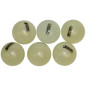 Set 6 mingi ping pong, glow in the dark, diametru 40 mm, alb fluorescent Set 6 mingi ping pong, glow in the dark, diametru 40 mm, alb fluorescent