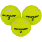 Set mingi de tenis, Dunlop 2, diametru 6.3 cm, aprobate ITF, cauciuc, verde, 3 bucati