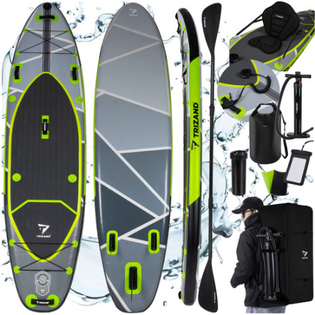 Placa SUP pentru inot, vasla, scaun, pompa, kit reparatii, husa transport, set de accesorii, 350x84x15 cm