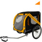 Remorca bicicleta transport animale, sarcina maxima 40 kg, centura siguranta, cadru otel, 75x52x65 cm