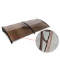 Copertina fixa policarbonata, protectie UV, 100 x 200 cm, maro, RESIGILAT