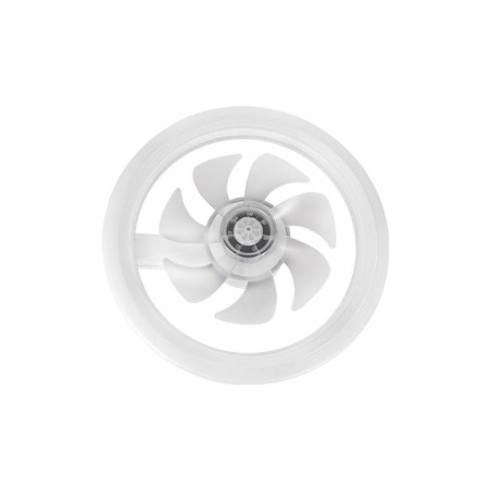 Plafoniera LED cu ventilator, 30W/15W, 4200 lm, lumina reglabila 3000-6500K, 6 viteze ventilator, otel si PC, alb