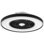 Plafoniera Kleo cu ventilator, 55W, 64 LED-uri SMD, 2520lm, telecomanda IR, 60x17 cm, lumina 3000K-5500K, IP20