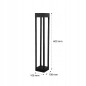 Lampa de gradina tip stalp, LED GX53 30W, IP54, inaltime 60 cm, aluminiu si sticla, antracit