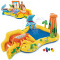 Piscina gonflabila cu topogan, Dinozaur Land pentru copii, fantana, perdea de apa, 249x191x109 cm, multicolor, 2 ani+ Piscina gonflabila cu topogan, Dinozaur Land pentru copii, fantana, perdea de apa, 249x191x109 cm, multicolor, 2 ani+