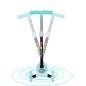 Trotineta copii, ghidon ajustabil pe inaltime, 3 roti LED multicolor, pliabila, verde, RESIGILAT